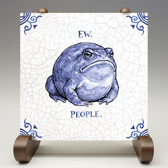 Ew People Toad Delft Blue Dutch Style  Tile (Creator Uploaded)