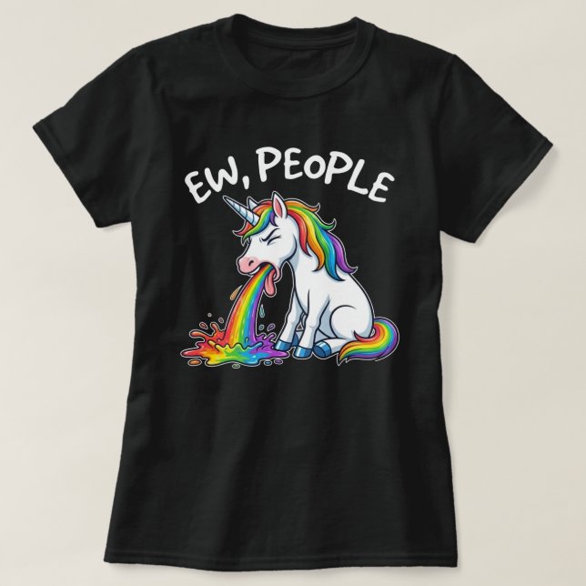 Ew People Unicorn T-Shirt (Design Front)