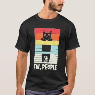 Ew People Vintage Black Cat T-Shirt