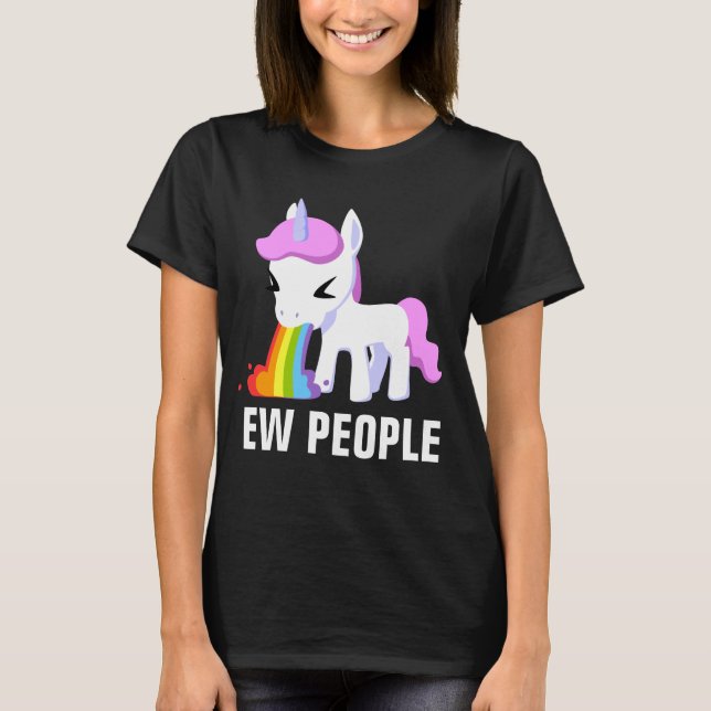 EW PEOPLE VOMIT UNICORN T-SHIRTS (Front)