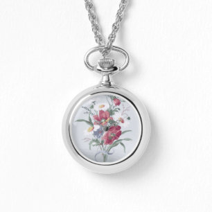 eWatch Watch NECKLACE  WOMEN'S FLOWER STYLE 