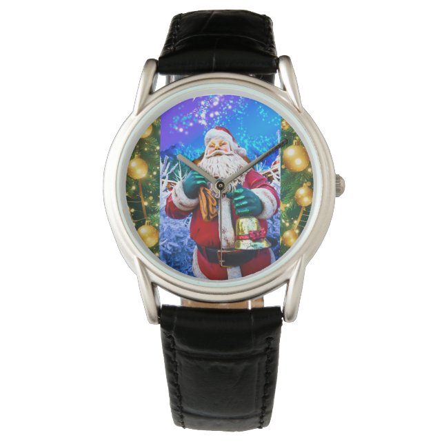 eWatch Watch Red Christmas Santa Claus in winter (Front)