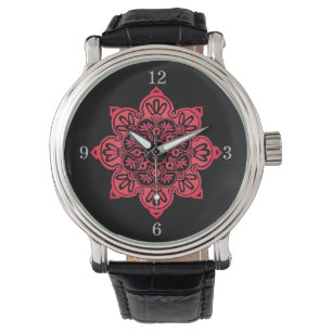 eWatch Watch with Red medallion on black face