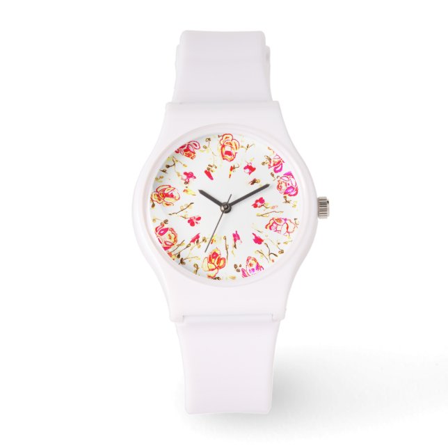eWatch Watch womens flower design style  (Front)