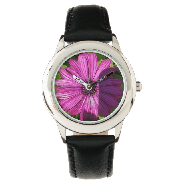 eWatch with purple flower centre Watch (Front)