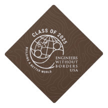 EWB-USA Graduation Hat Topper Class of 2025 Brown