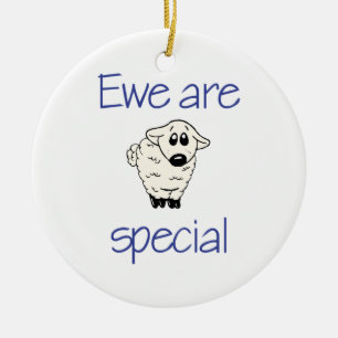 Ewe are special ceramic tree decoration