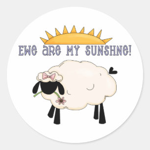 ewe classic round sticker
