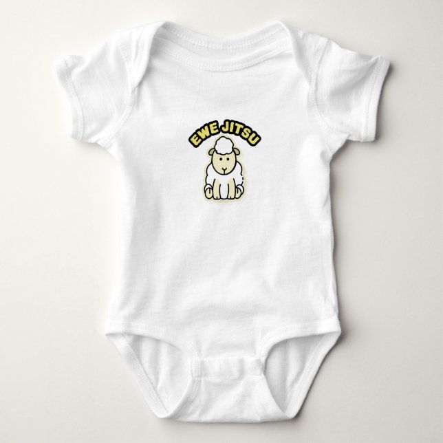 Ewe Jitsu Sheep Baby Bodysuit (Front)
