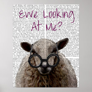 Ewe Looking at Me DeNiro Sheep Poster