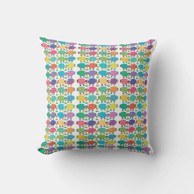 Ewes in Hues Cushion (Front)