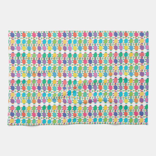 Ewes in Hues Tea Towels, Kitchen Towel (Horizontal)