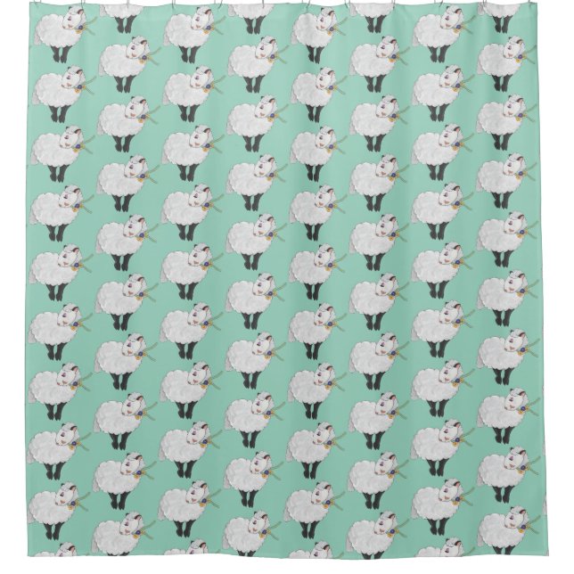 ewes shower curtain (Front)
