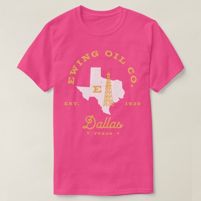 Ewing Oil Co Dallas Texas Est 1930 T-Shirt (Design Front)