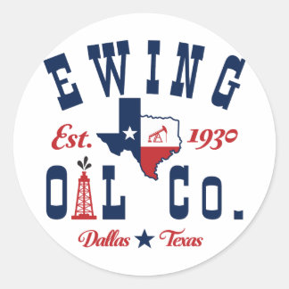 Ewing Oil Company Classic Round Sticker