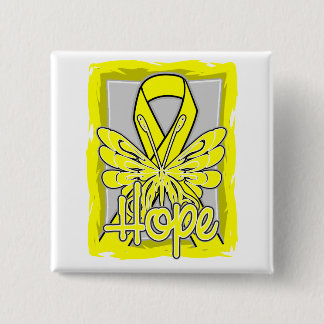 Ewing Sarcoma Hope Butterfly Portrait 15 Cm Square Badge