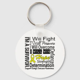 Ewing Sarcoma Persevere Fight Overcome Win Key Ring