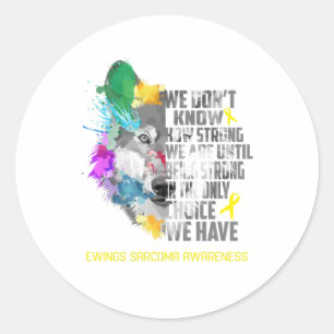 Ewings Sarcoma Awareness Ribbon Support Gifts Classic Round Sticker