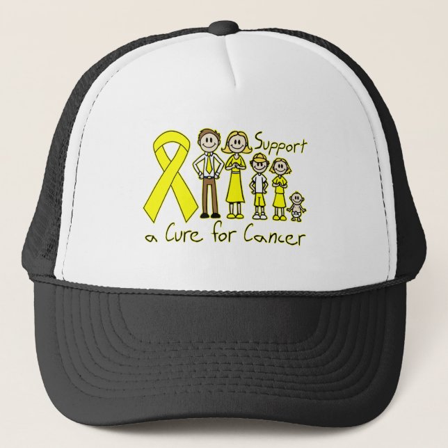 Ewings Sarcoma Family Supprt A Cure Trucker Hat (Front)