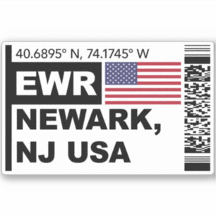 EWR Newark Boarding Pass - New Jersey Travel