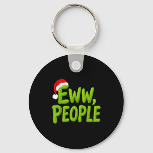 Eww People Santa Hat Funny Christmas Mens Womens K Key Ring