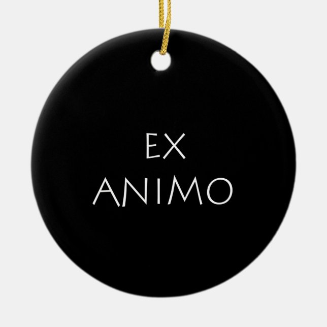 Ex animo ceramic tree decoration (Front)