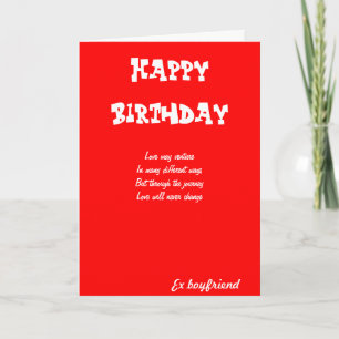 Ex boyfriend birthday cards