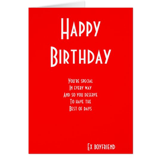 Ex boyfriend special birthday cards