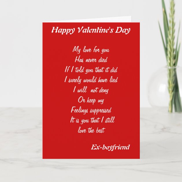 valentine for ex boyfriend