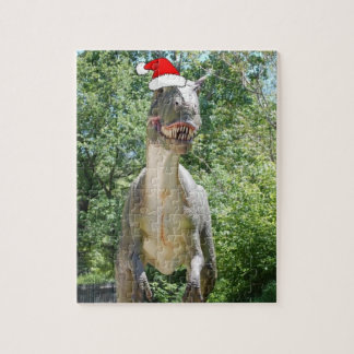 EX Dinosr wearing a Santa Claus Hat Jigsaw Puzzle
