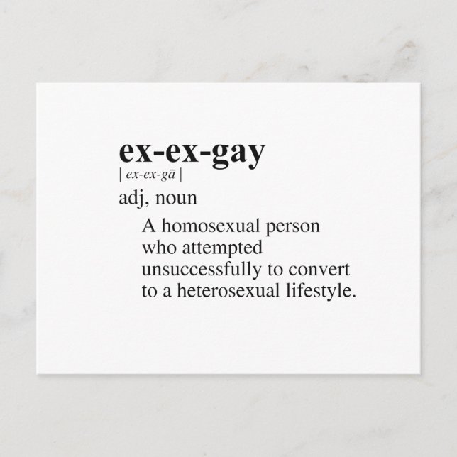 EX-EX-GAY POSTCARD (Front)