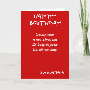 Ex husband birthday cards