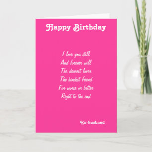 Ex-husband-dearest lover birthday cards