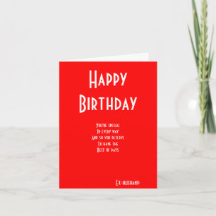 Ex-husband special birthday cards