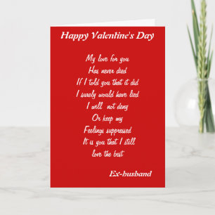 Ex-husband valentine's day cards