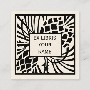 Ex Libris Bookplate Pine Square Business Card