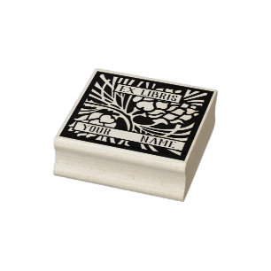 Ex Libris Bookplate Rubber Stamp
