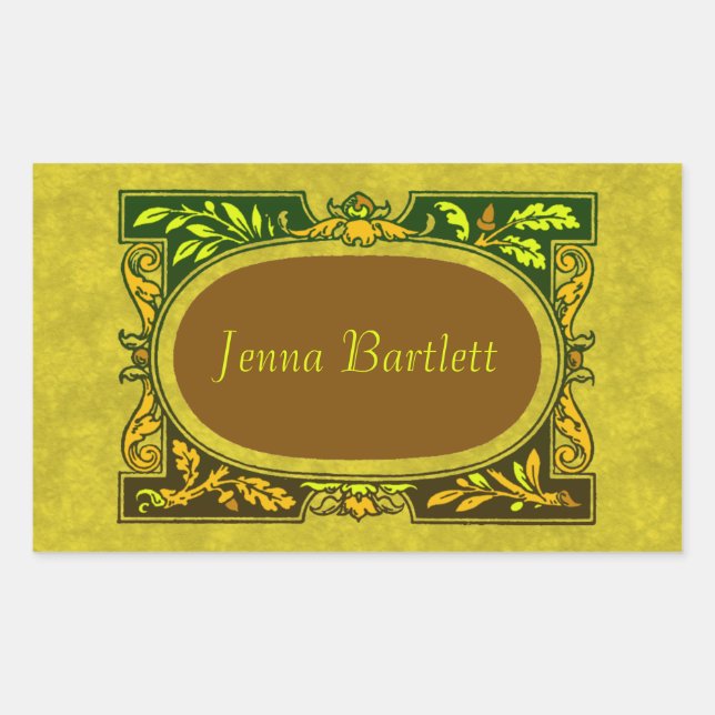 Ex Libris Cartouche Sticker (Front)