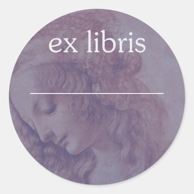 ex libris .......... classic round sticker (Front)