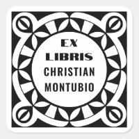 Ex Libris Custom Bookplate Labels - Geometric
