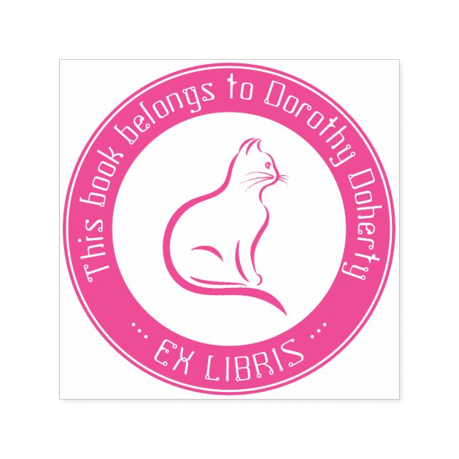 Ex Libris | Cute Cat Self-inking Stamp (Design)