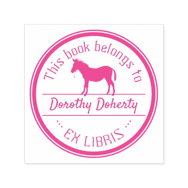 Ex Libris | Cute Horse Self-inking Stamp (Design)