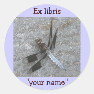 Ex Libris Dragonfly Stickers to Customise