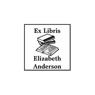 Ex Libris (From the Library of) Bookplate Rubber Stamp