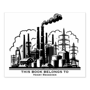 Ex Libris - Heavy Industry Rubber Stamp