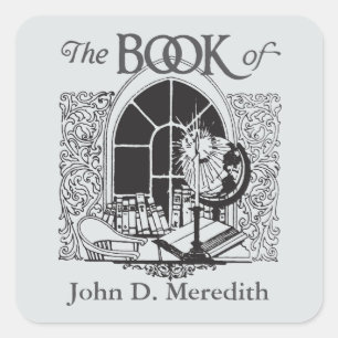 Ex-libris letterpress bookplate label