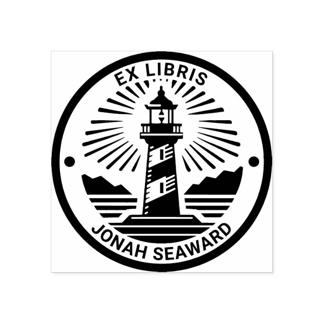 Ex Libris - Lighthouse 02 Rubber Stamp (Imprint)