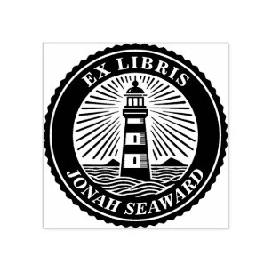 Ex Libris - Lighthouse Rubber Stamp