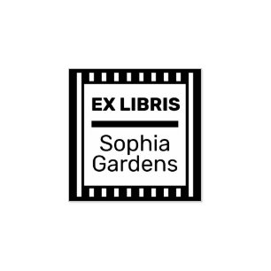 Ex Libris Modern Rubber Stamp