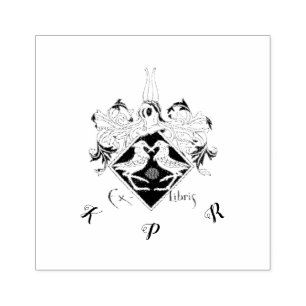 Ex Libris Monogram Book Ownership Vintage Rubber S Stamp